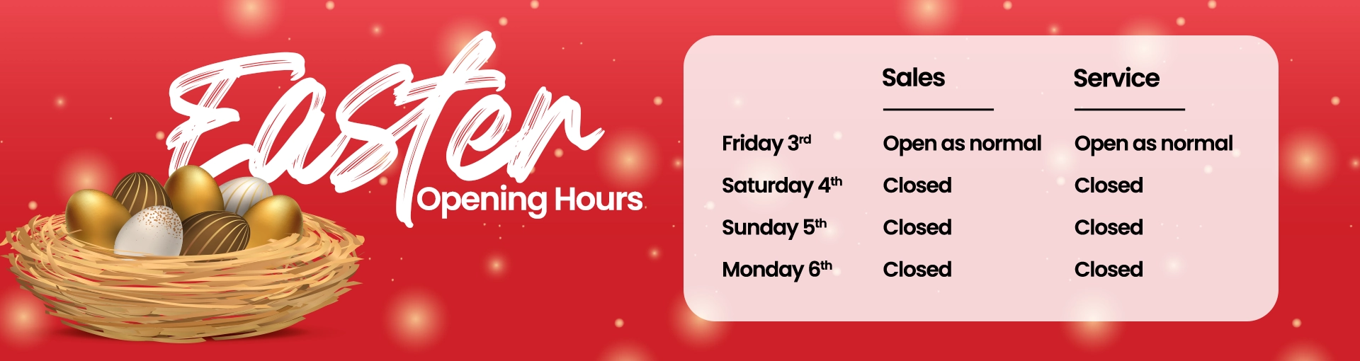 Easter Opening Banners